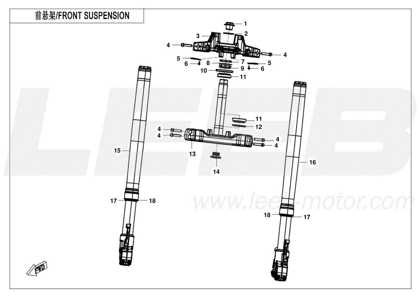 25-CF700-9AH-F05 FRONT SUSPENSION 25-CF700-9AH-F05 FRONT SUSPENSION