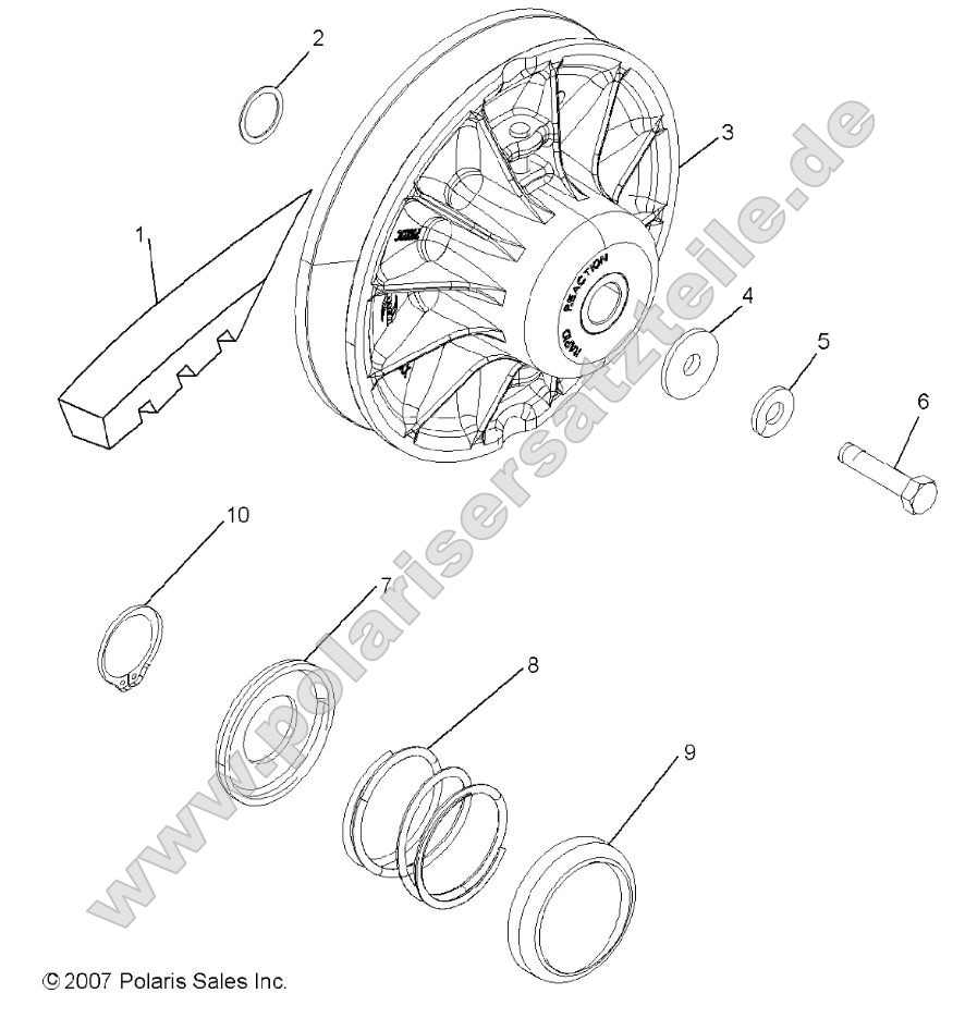 Drive Train, Secondary Clutch Drive Train, Secondary Clutch