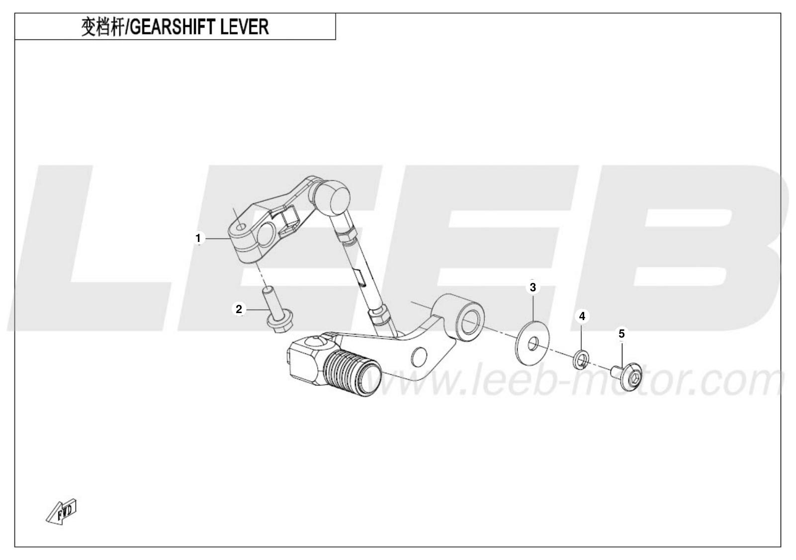 25-CF700-9AH-F03-3 GEARSHIFT LEVER