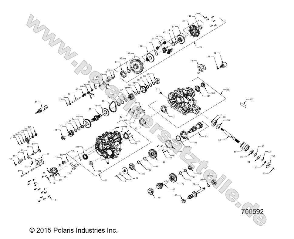 DRIVE TRAIN, MAIN GEARCASE DRIVE TRAIN, MAIN GEARCASE