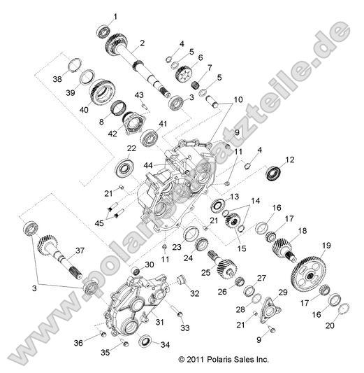 DRIVE TRAIN, MAIN GEARCASE INTERNALS 1