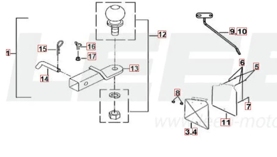 Anhängervorrichtung und Schmutzfänger Anhängervorrichtung und Schmutzfänger