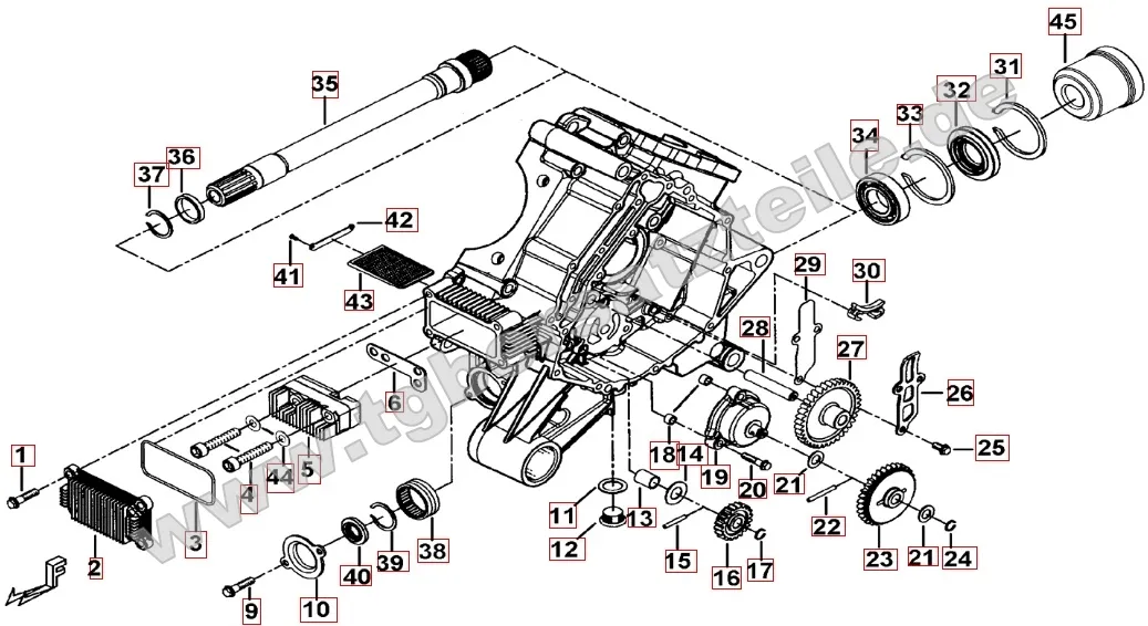 Motorgehäuse links Motorgehäuse links