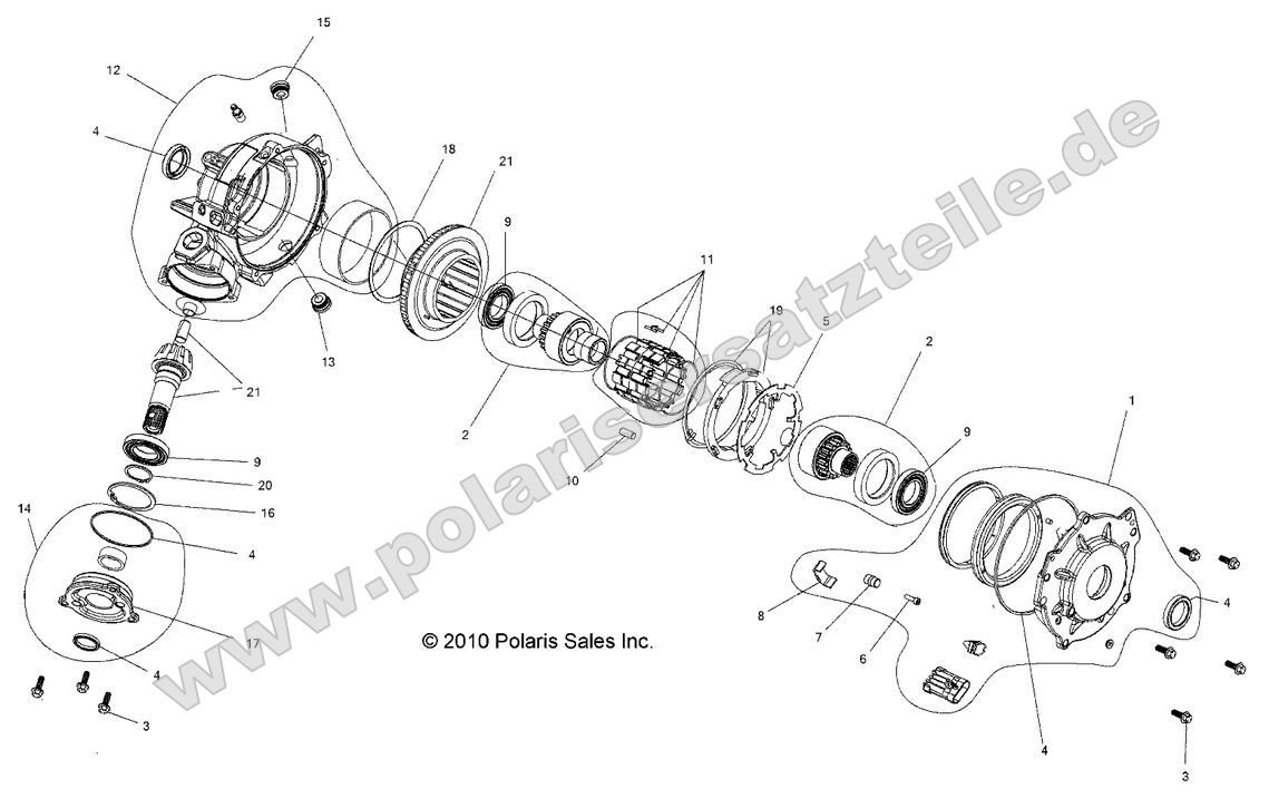 Drive Train, Front Gearcase Internals