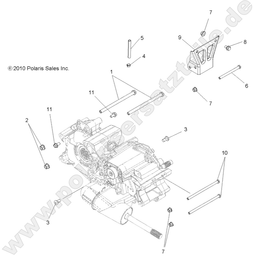 DRIVE TRAIN, MAIN GEARCASE MOUNTING