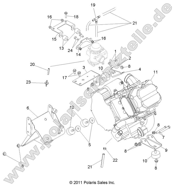 Engine, Mounting