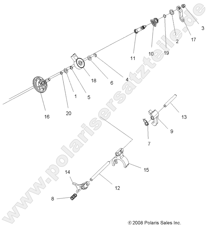 DRIVE TRAIN, MAIN GEARCASE SHIFT FORKS (Built 3/02/11 and After) DRIVE TRAIN, MAIN GEARCASE SHIFT FORKS (Built 3/02/11 and After)