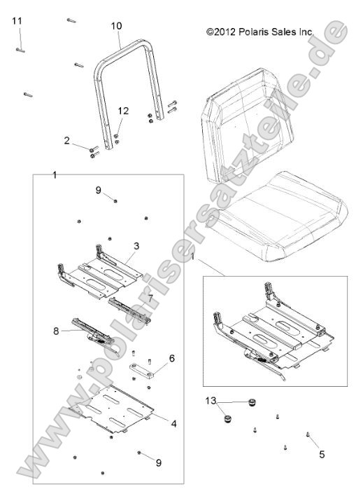 Body, Slider, Drivers Seat