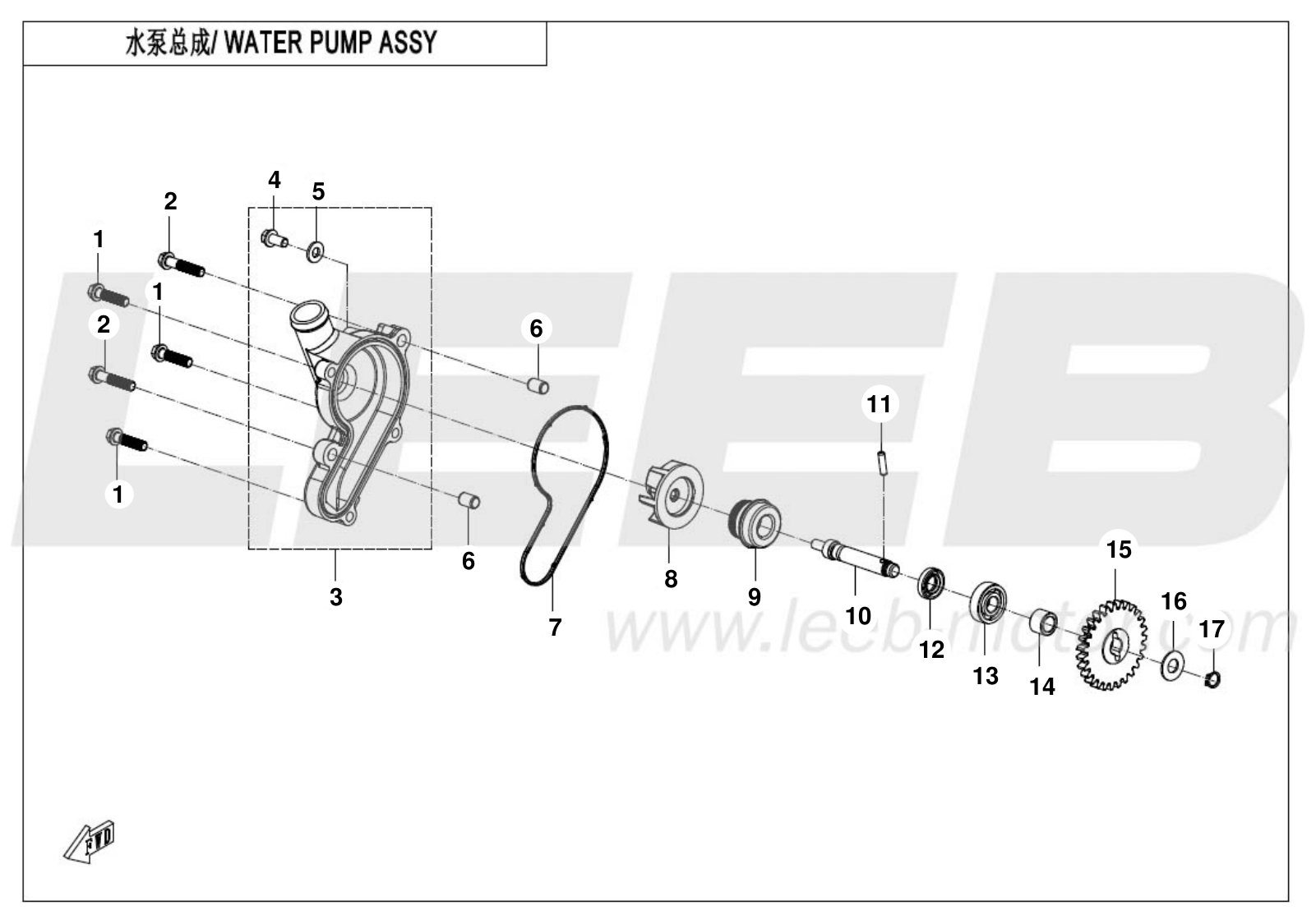E08 WATER PUMP ASSY