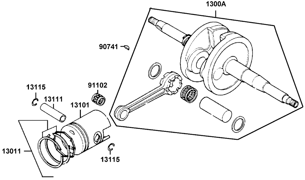 Kolben & Kurbelwelle Kolben & Kurbelwelle