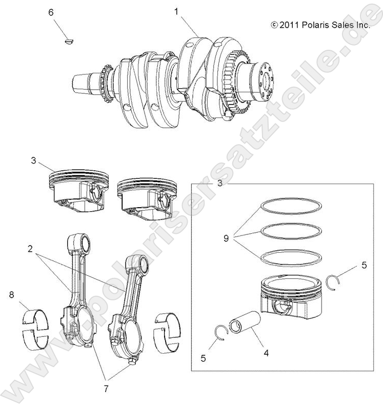 ENGINE, CRANKSHAFT and PISTON ENGINE, CRANKSHAFT and PISTON