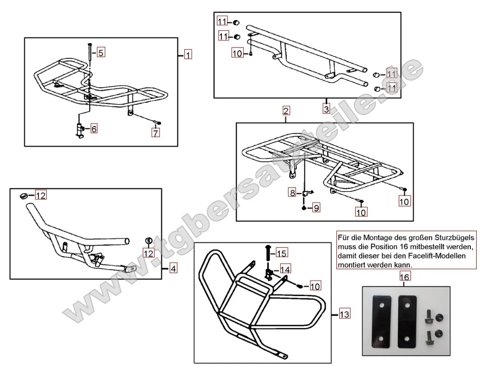 Gepäckträger vorne und hinten Gepäckträger vorne und hinten