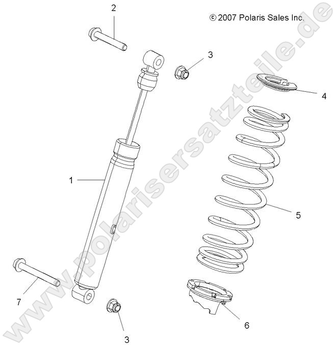 SUSPENSION, SHOCK, REAR SUSPENSION, SHOCK, REAR