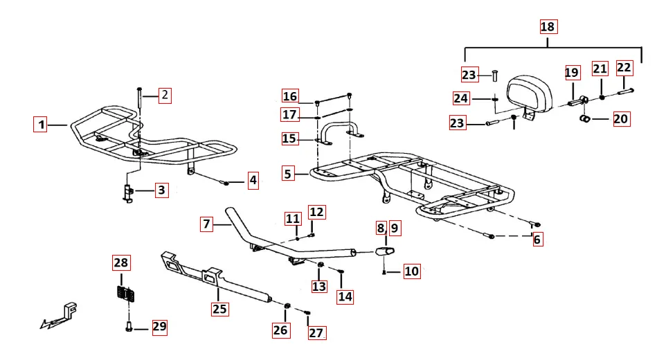 Gepäckträger vo. und hi.(Stahl) Gepäckträger vo. und hi.(Stahl)