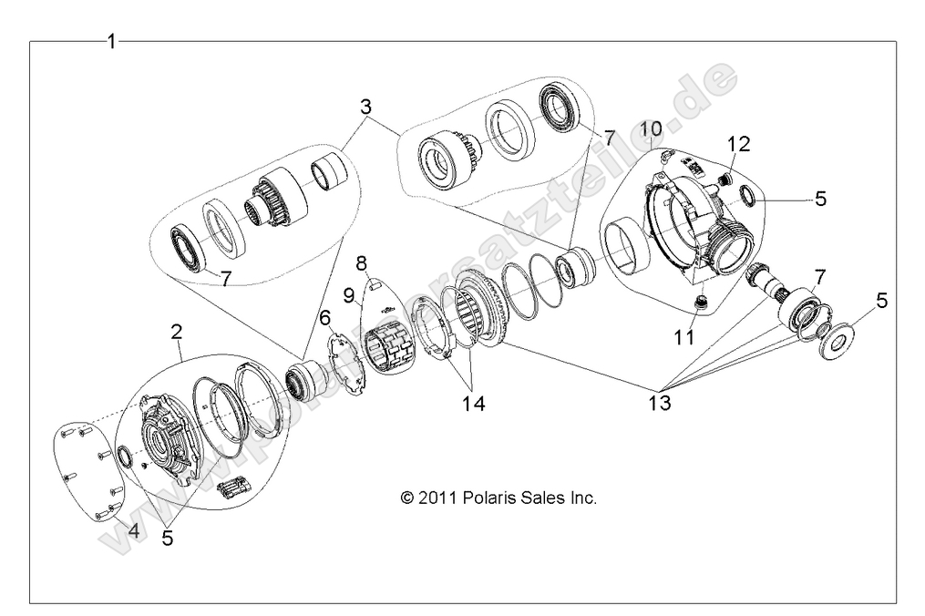 DRIVE TRAIN, FRONT GEARCASE INTERNALS DRIVE TRAIN, FRONT GEARCASE INTERNALS