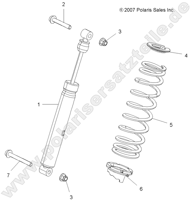 SUSPENSION, SHOCK, REAR SUSPENSION, SHOCK, REAR