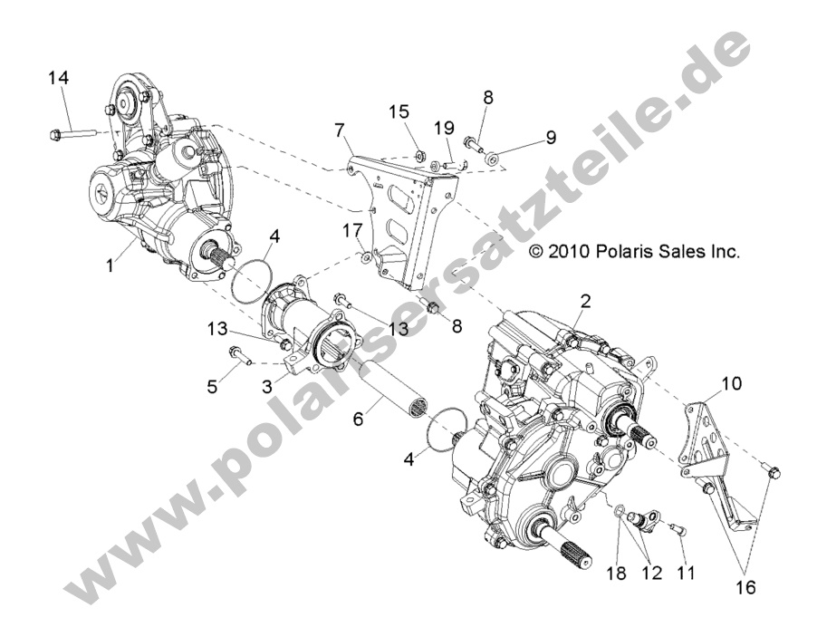 DRIVE TRAIN, GEARCASE, DIFFERENTIAL MOUNTING DRIVE TRAIN, GEARCASE, DIFFERENTIAL MOUNTING