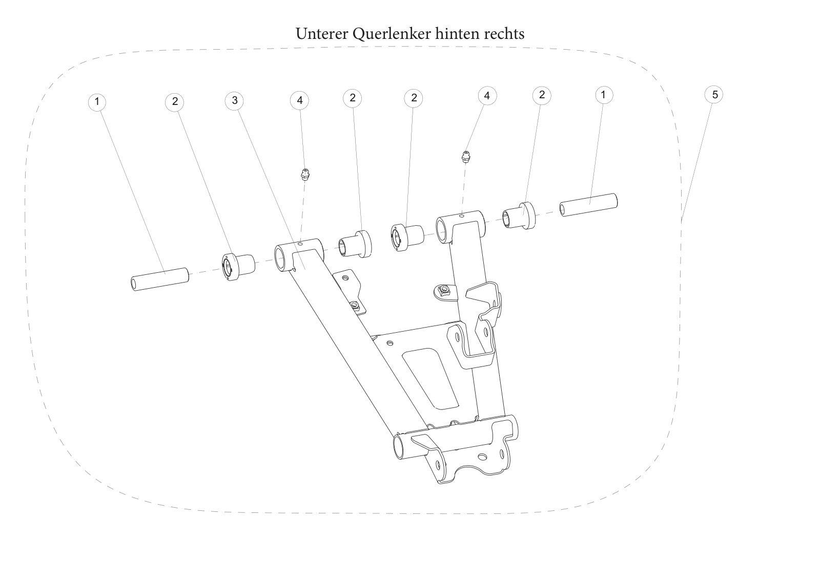Unterer Querlenker hinten rechts
