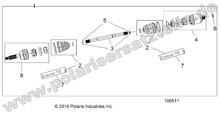 Drive Train, Rear Half Shaft