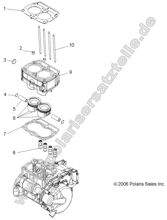 Engine, Piston and Cylinder