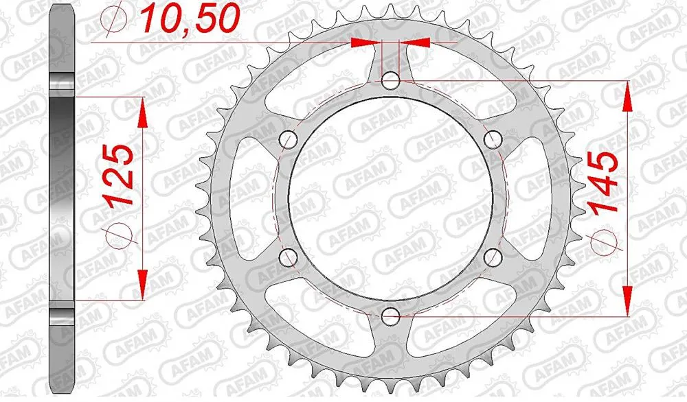 afam_kettenrad_hinten_12305 AFAM Kettensatz Stahl 520 XSR-G 15x45 - Yamaha XT 660 X Supermoto 2004-16