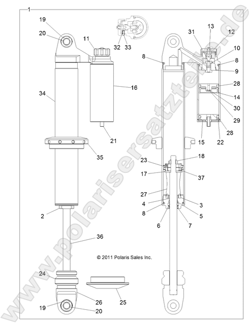 SUSPENSION, FRONT SHOCK (7043777) SUSPENSION, FRONT SHOCK (7043777)