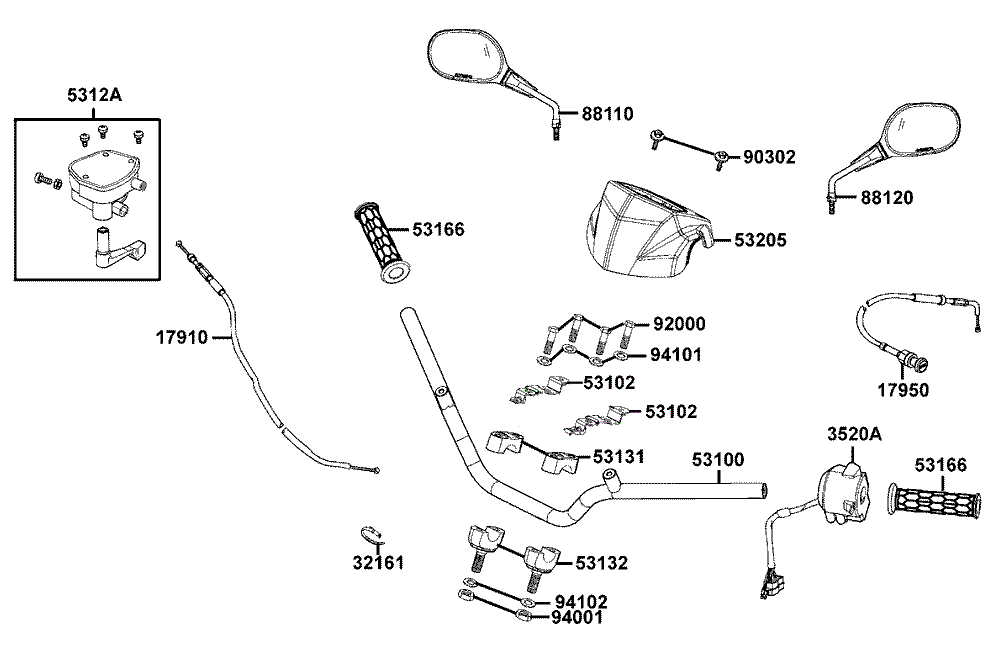 Lenker, Spiegel & Bowdenzüge