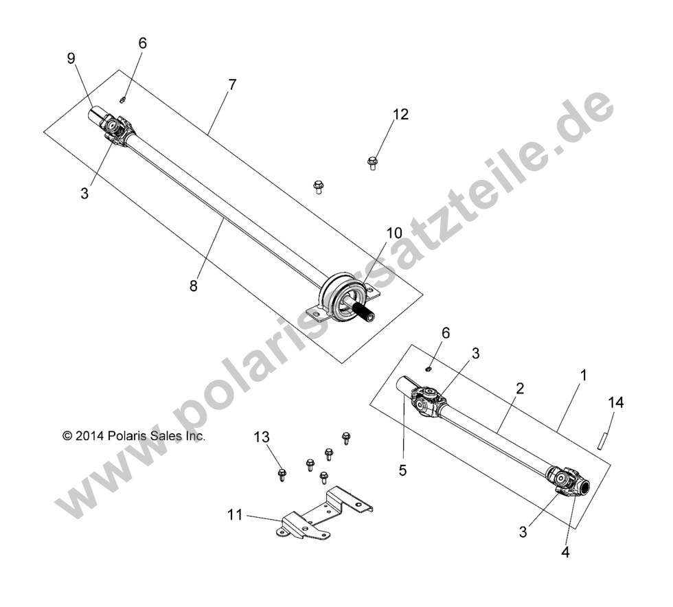 DRIVE TRAIN, FRONT PROP SHAFT DRIVE TRAIN, FRONT PROP SHAFT