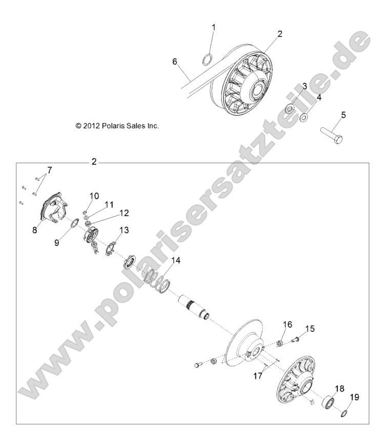 DRIVE TRAIN, SECONDARY CLUTCH DRIVE TRAIN, SECONDARY CLUTCH