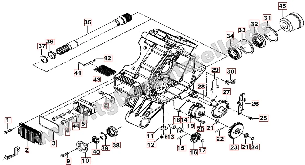 Motorgehäuse links Motorgehäuse links