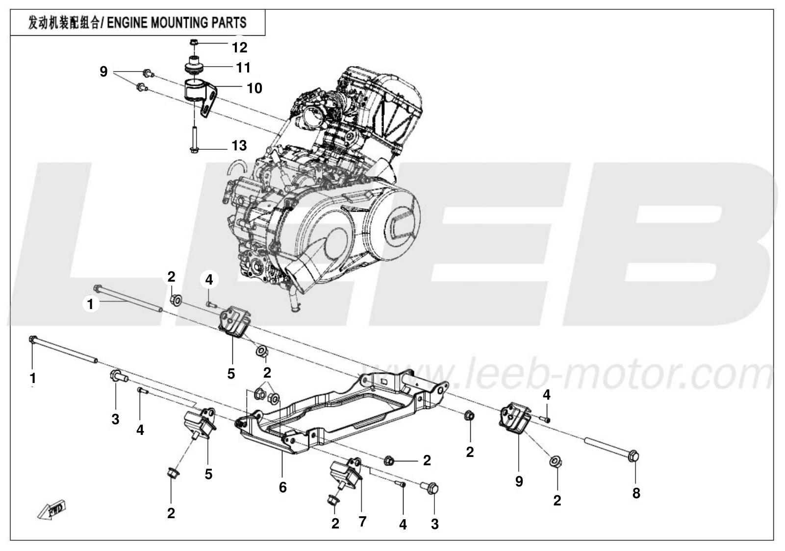 F00-1 ENGINE MOUNTING PARTS