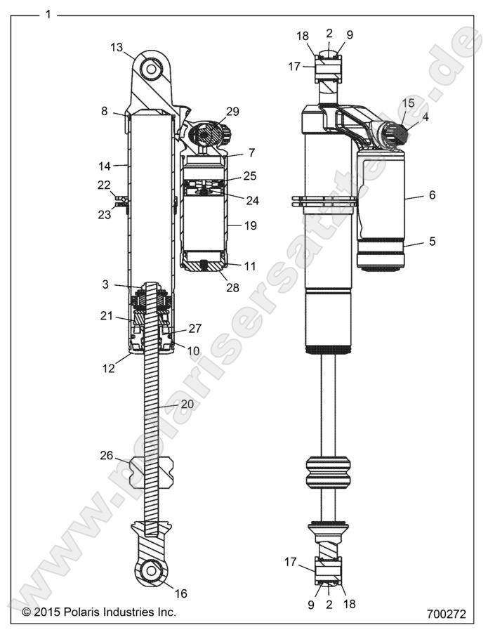 SUSPENSION, REAR SHOCK INTERNALS SUSPENSION, REAR SHOCK INTERNALS