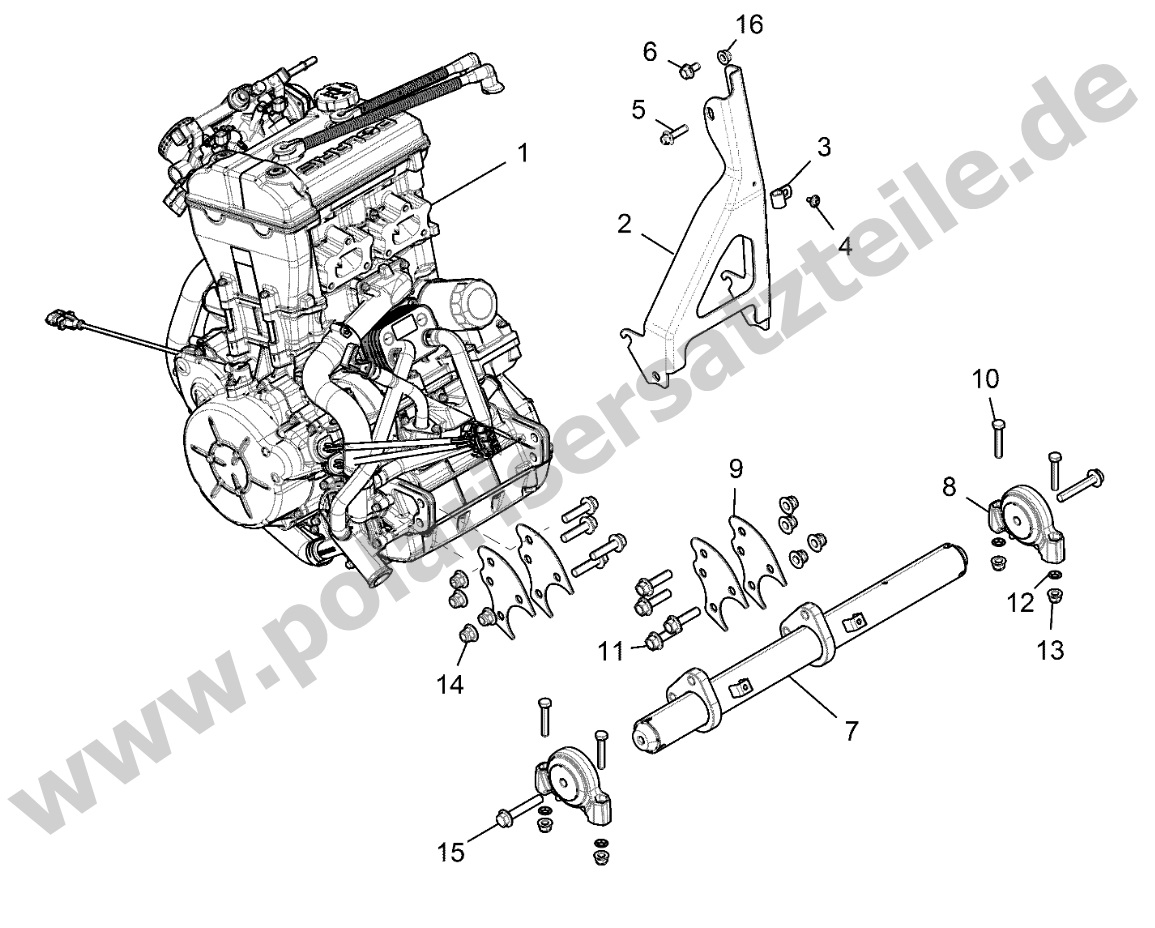 ENGINE, MOUNTING ENGINE, MOUNTING