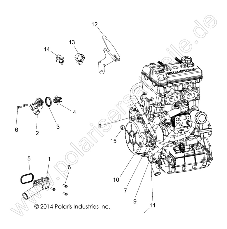 ENGINE, COOLING, THERMOSTAT and BYPASS ENGINE, COOLING, THERMOSTAT and BYPASS
