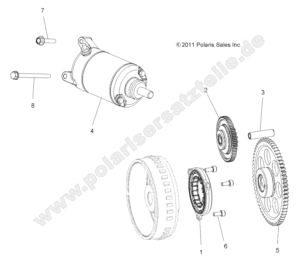 ENGINE, STARTER DRIVE