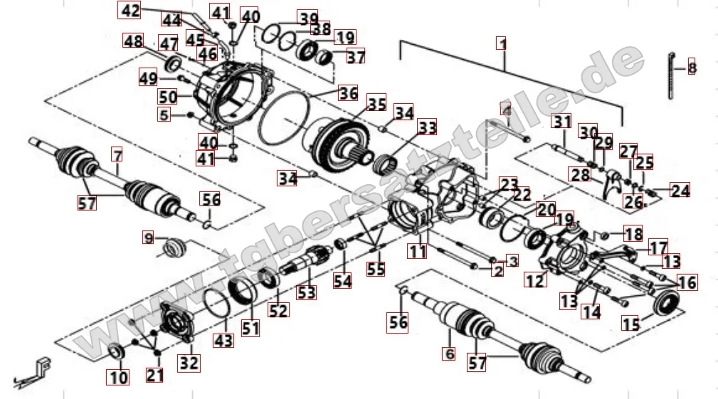 Differenzial hinten Differenzial hinten