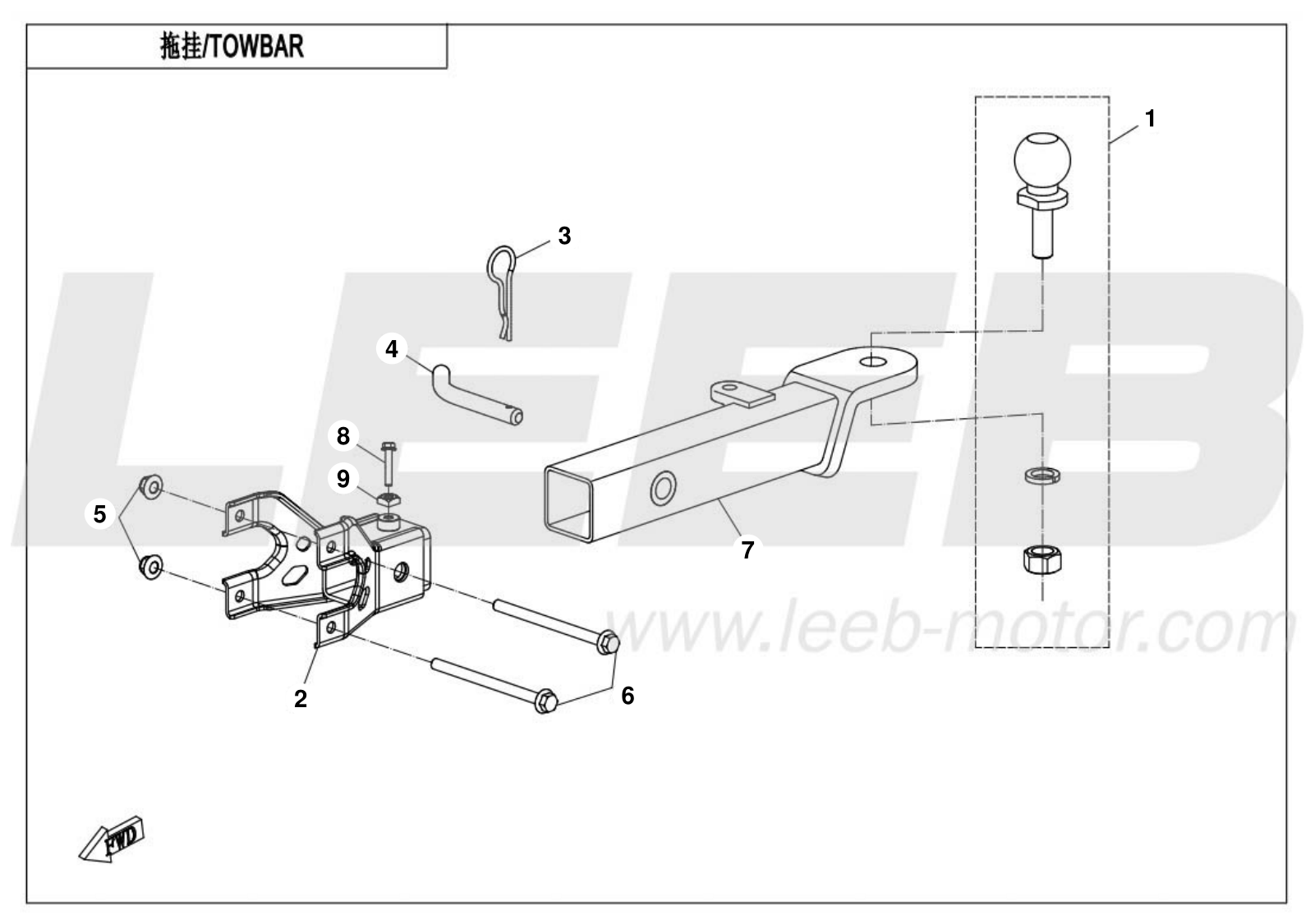 F40-A TOWBAR(PIN SHAFT CONNECTION) F40-A TOWBAR(PIN SHAFT CONNECTION)