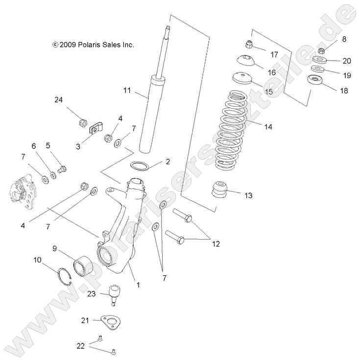 SUSPENSION, FRONT STRUT SUSPENSION, FRONT STRUT
