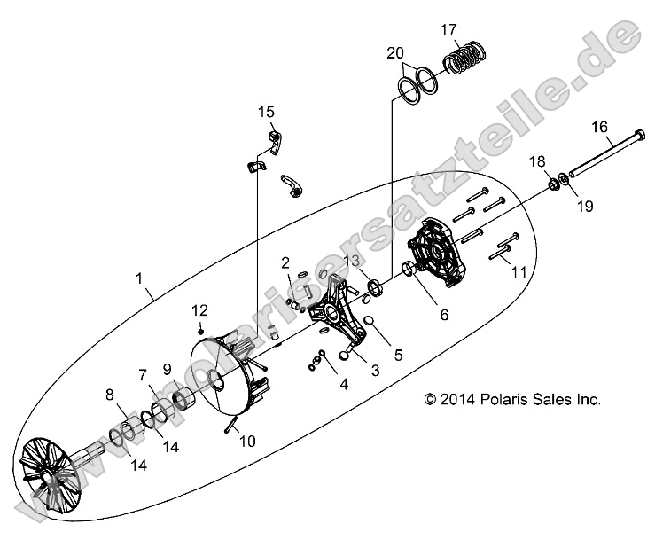 Drive Train, Primary Clutch Drive Train, Primary Clutch