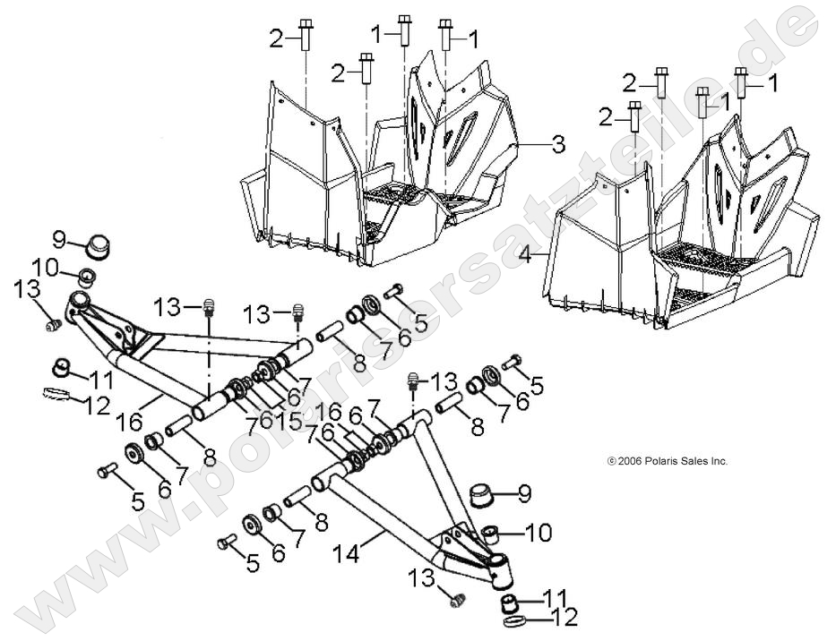 CHASSIS, A-ARM and FOOTREST CHASSIS, A-ARM and FOOTREST