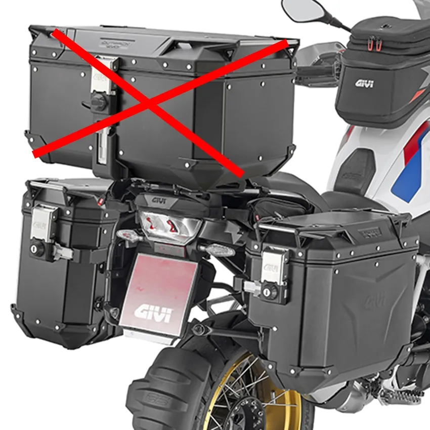 Givi-Monokey-Trekker-Outback-EVO-Alu-Seitenkoffer-Set-schwarz-Motorrad Givi Monokey Trekker Outback EVO OBKE3733B Alu Seitenkoffer Set - 37 / 33 Liter - schwarz