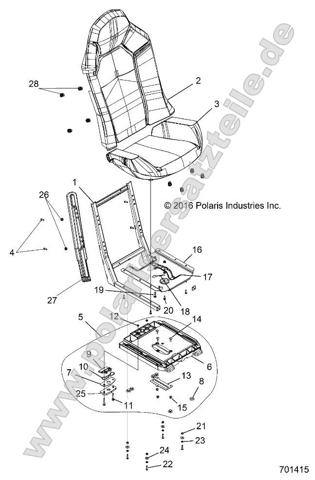 Body, Seat Asm. and Slider Body, Seat Asm. and Slider