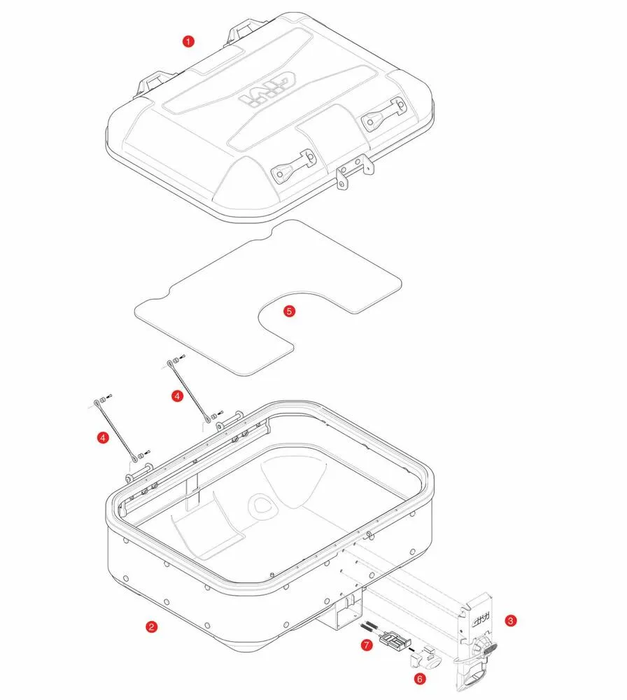 Givi-DLM30-DLM46-Trekker-Dolomiti-Teilekatalog GIVI DLM30 Trekker Dolomiti