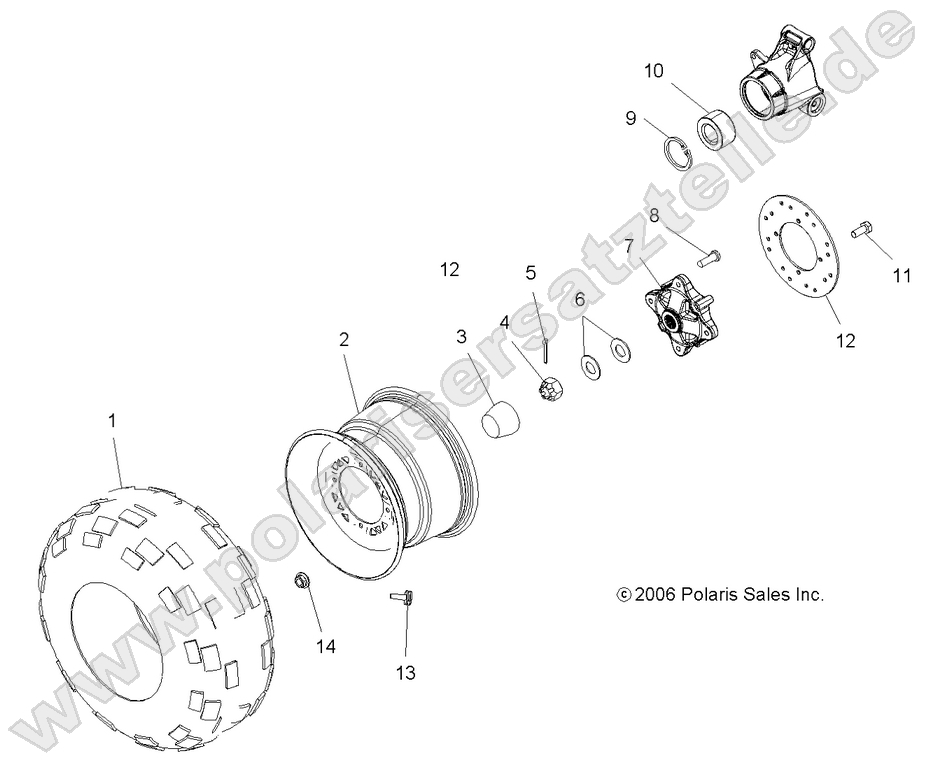 WHEEL, REAR WHEEL, REAR