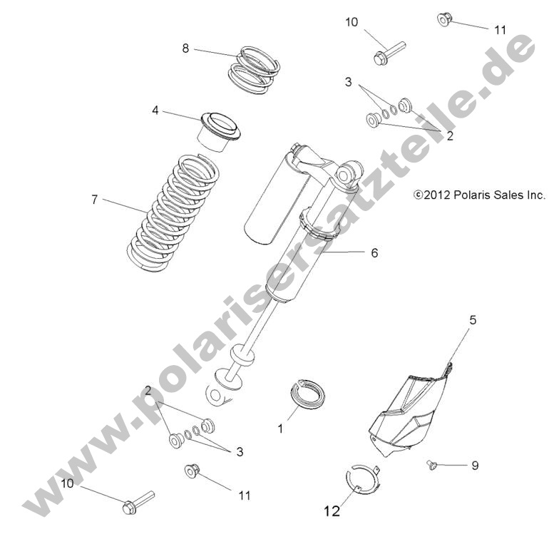 SUSPENSION, REAR SHOCK MOUNTING SUSPENSION, REAR SHOCK MOUNTING