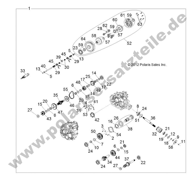 DRIVE TRAIN, MAIN GEARCASE INTERNALS DRIVE TRAIN, MAIN GEARCASE INTERNALS
