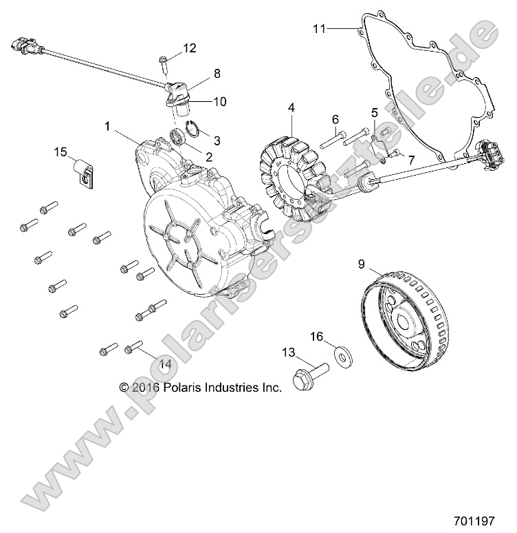 Engine, Stator and Flywheel Engine, Stator and Flywheel