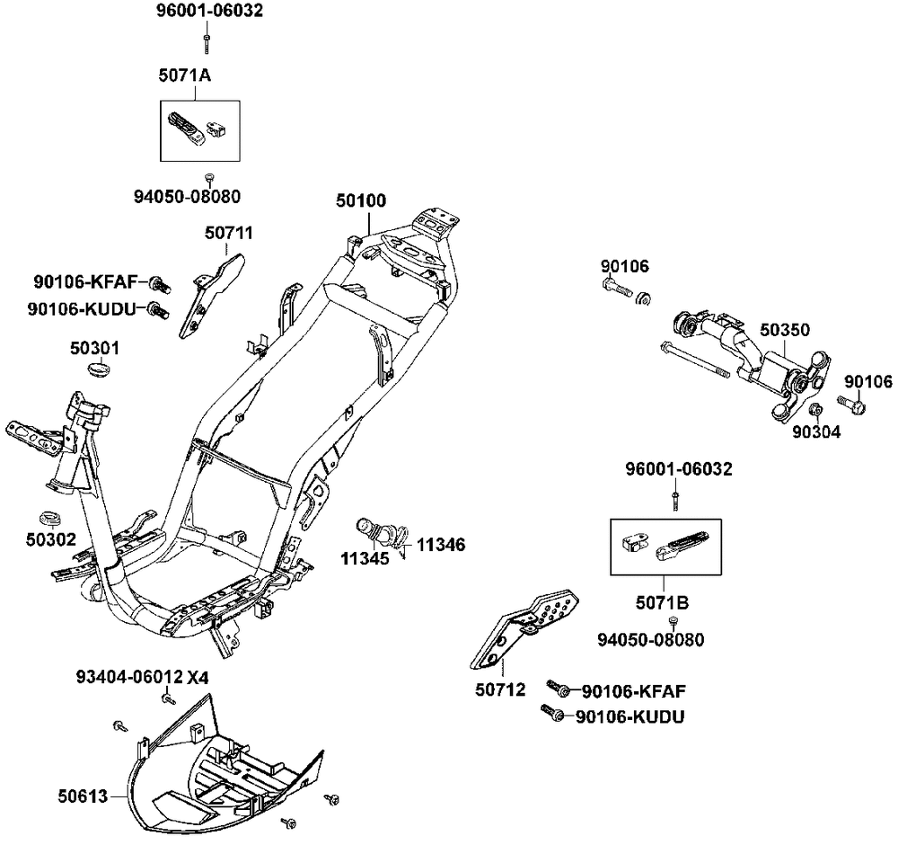 Rahmen & Motorhalter Rahmen & Motorhalter