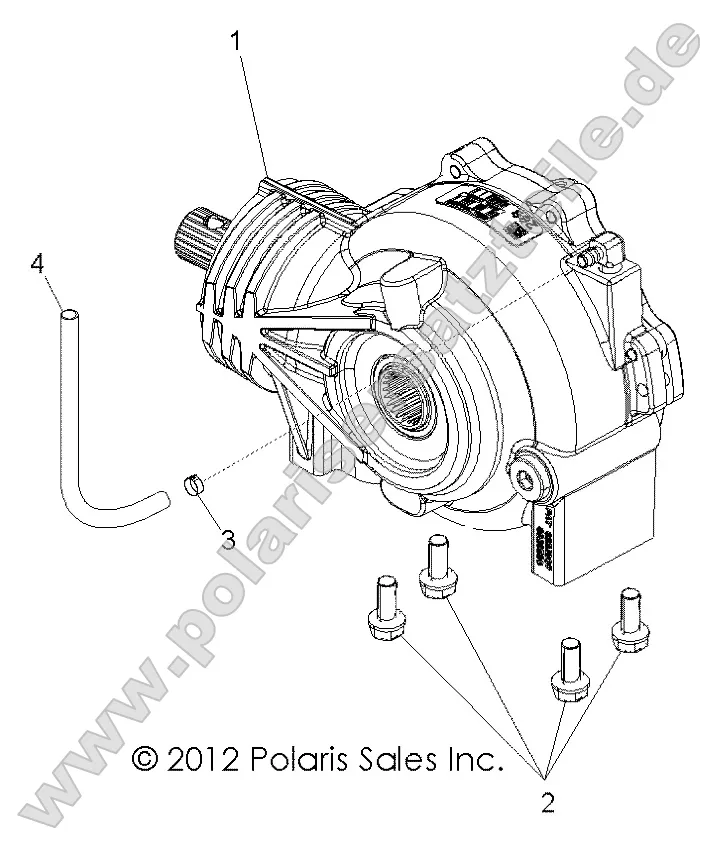 Drive Train, Front Gearcase Mounting Drive Train, Front Gearcase Mounting