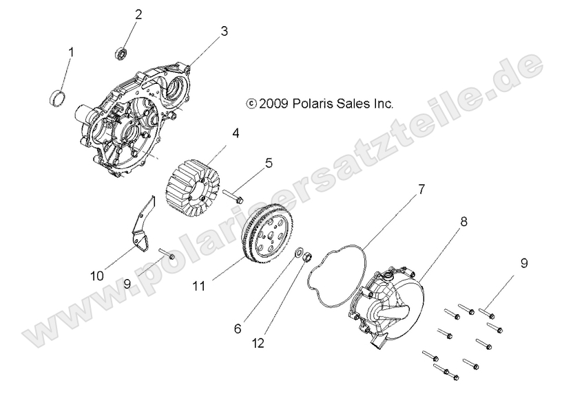 ENGINE, STATOR and FLYWHEEL ENGINE, STATOR and FLYWHEEL